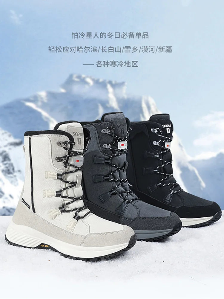 Botas de nieve Skypilot para hombre, zapatillas de senderismo de invierno, zapatillas altas, botas de esquí cálidas e impermeables, zapatillas de trekking para mujer