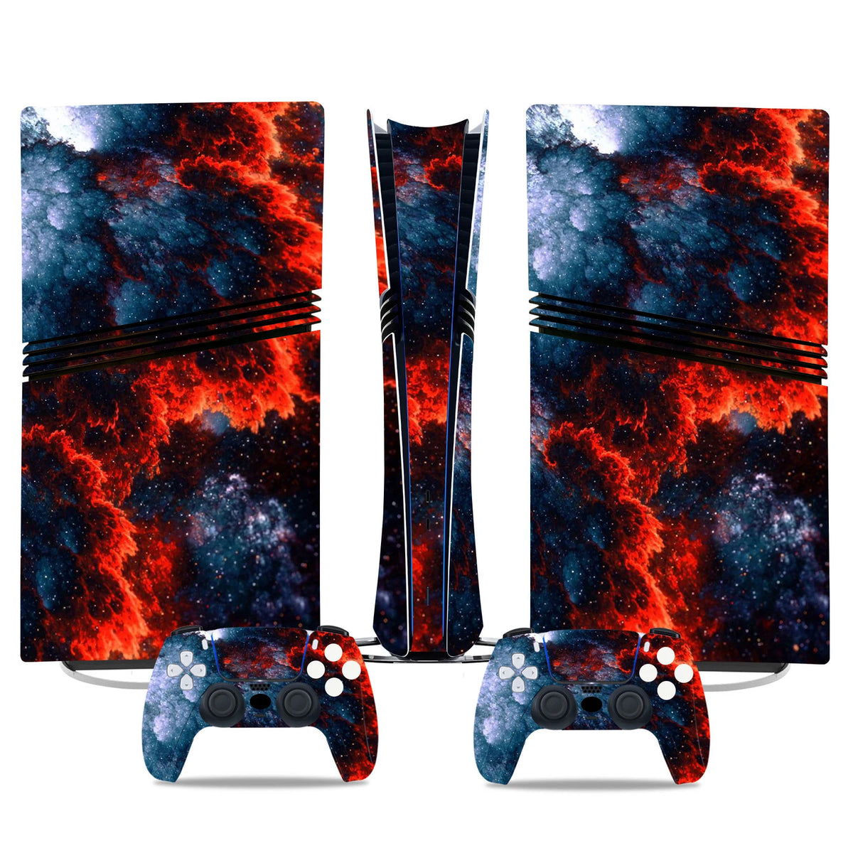 Adhesivo de vinilo decorativo para PS5 Pro Digital, funda de cobertura completa para consola de juegos y 2 controles