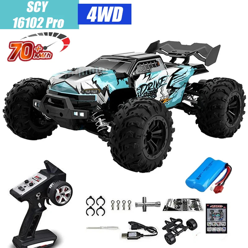 Coche RC 4x4 1:16 80 km/h Super Brushless, 50 km/h Brushed, vehículo todoterreno a control remoto de alta velocidad, buggy de carreras, regalo de juguete