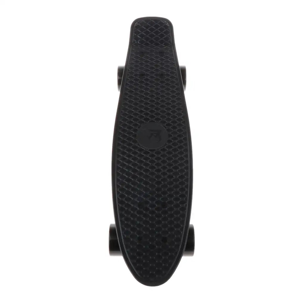 Patineta infantil tipo «cruiser», de 22 pulgadas, modelo mini, ideal para principiantes. Tabla de plástico con ejes de aluminio para un paseo seguro.
