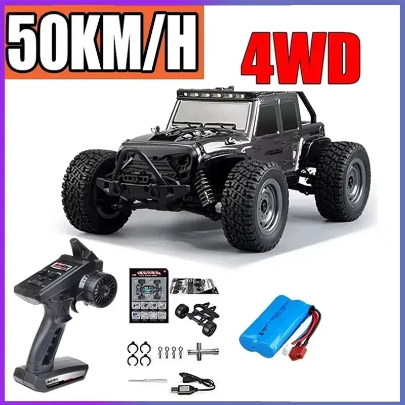 Coche teledirigido SCY16101 16102 de alta velocidad 70 km/h, coche teledirigido con tracción a las cuatro ruedas para niños, motor sin escobillas con LED
