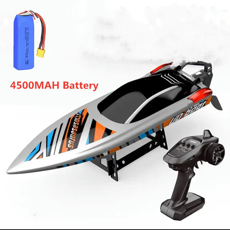 Lancha rápida de alta velocidad sin escobillas de 70 km/h, 57 cm, barco de carreras RC grande con refrigeración por agua, lancha rápida RC impermeable de PVC, juguetes