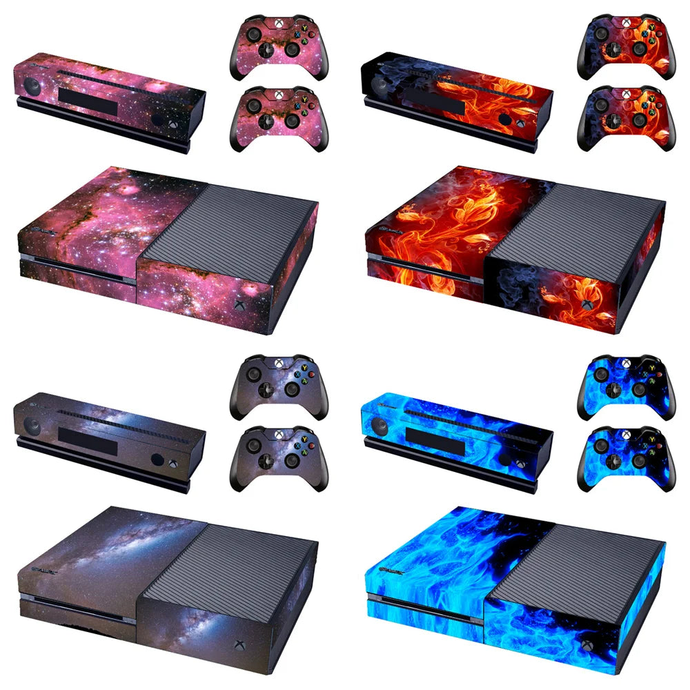 Pegatina de piel para consola de juegos Xbox One, funda protectora de vinilo, funda para mando de Xbox One, accesorios para mando