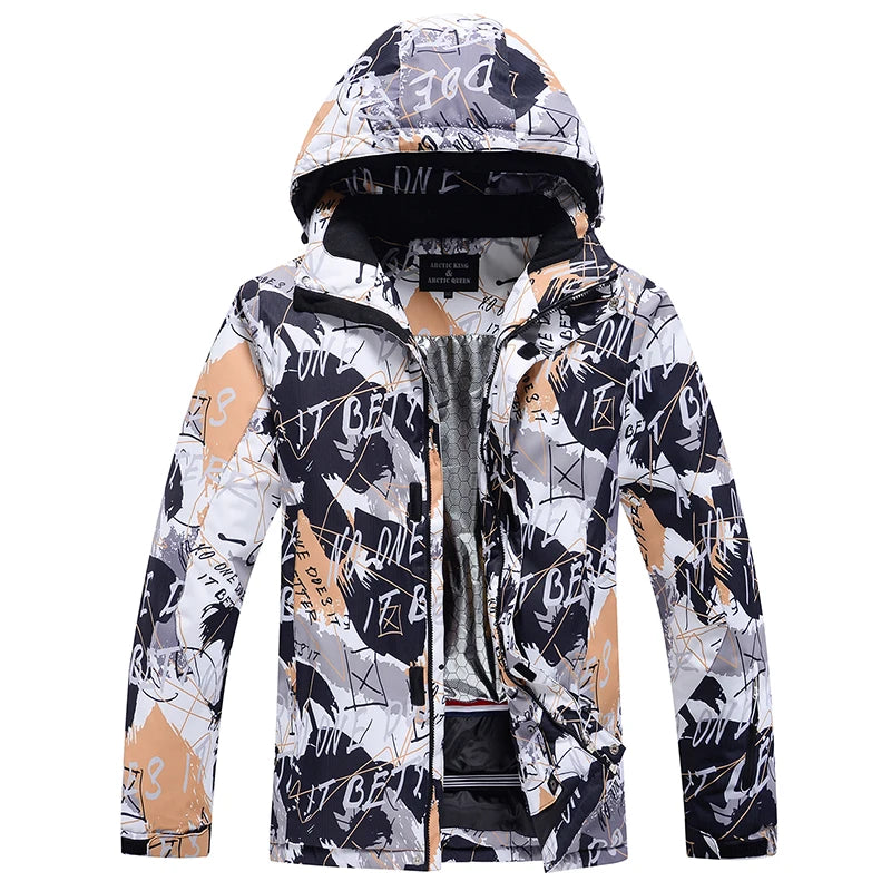 Traje de esquí colorido y cálido para hombre, ropa de snowboard, chaquetas de invierno, pantalones para hombre, ropa impermeable, disfraces de nieve,-30