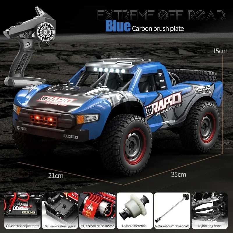 JJRC Q130 RC coche 2,4G 4x4 todoterreno 1:14 coche de alta velocidad sin escobillas desierto tirar todoterreno camión vehículo adultos niños juguete para regalo