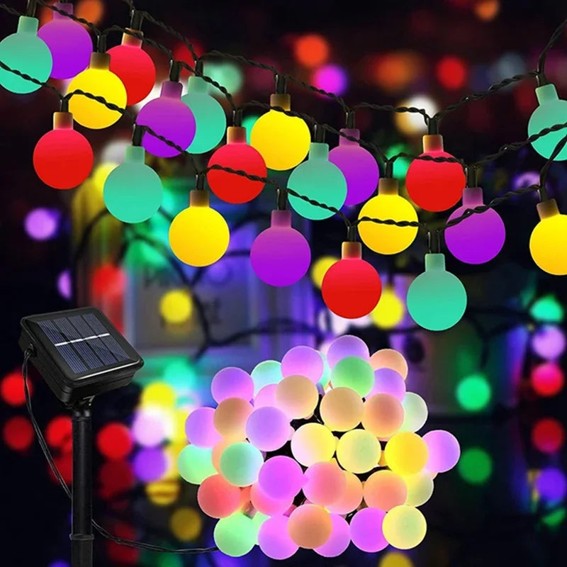 100LED Solar String Flowers Fairy Lights 10m 20m Waterproof Outdoor Solar String Lights Decorated Garden Christmas Holiday Light