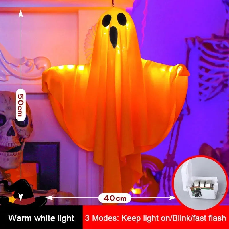 Linterna fantasma LED para Halloween, decoración del hogar colgante, casa fantasma al aire libre, Bar, linterna colgante, accesorio de terror, decoración de fiesta