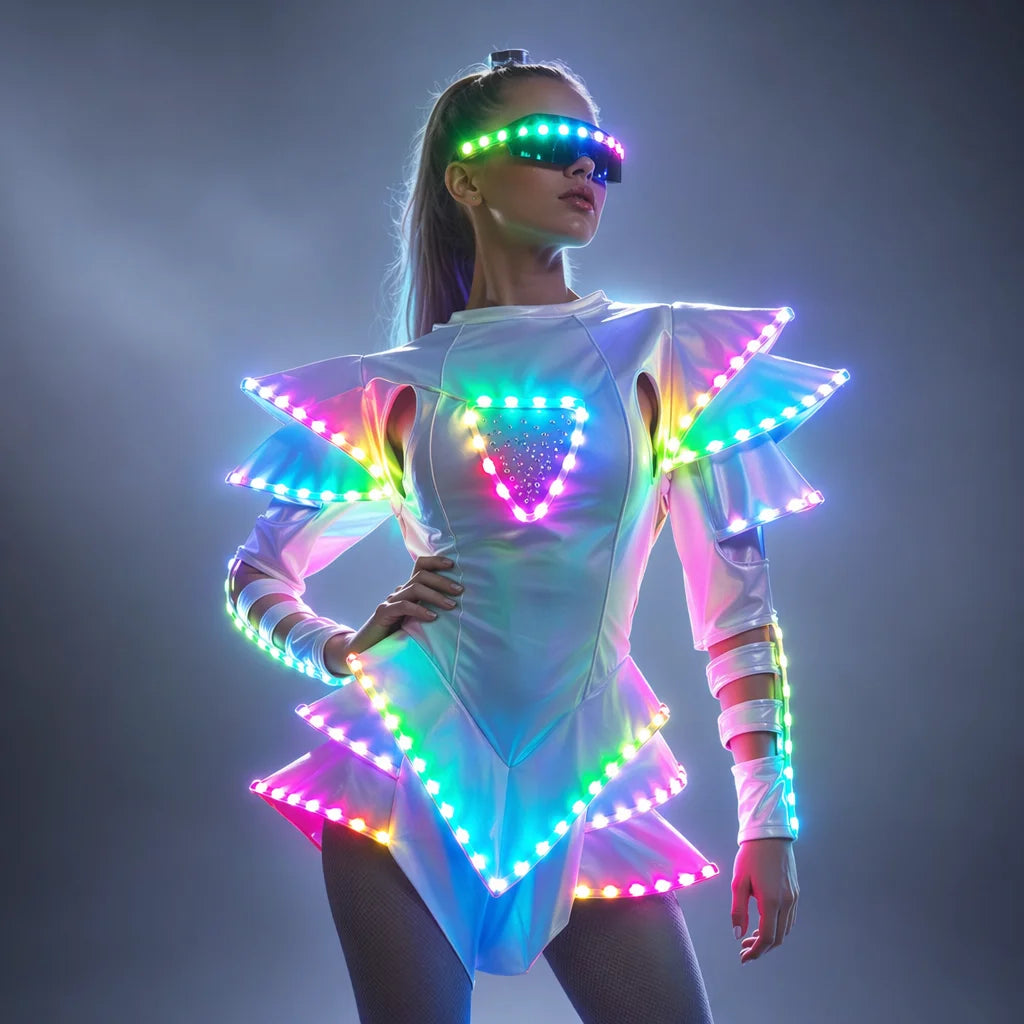 Recién llegado, ropa luminosa iluminada para novia, disfraz LED, tutú de Ballet, vestidos Led para faldas de baile, fiesta de boda