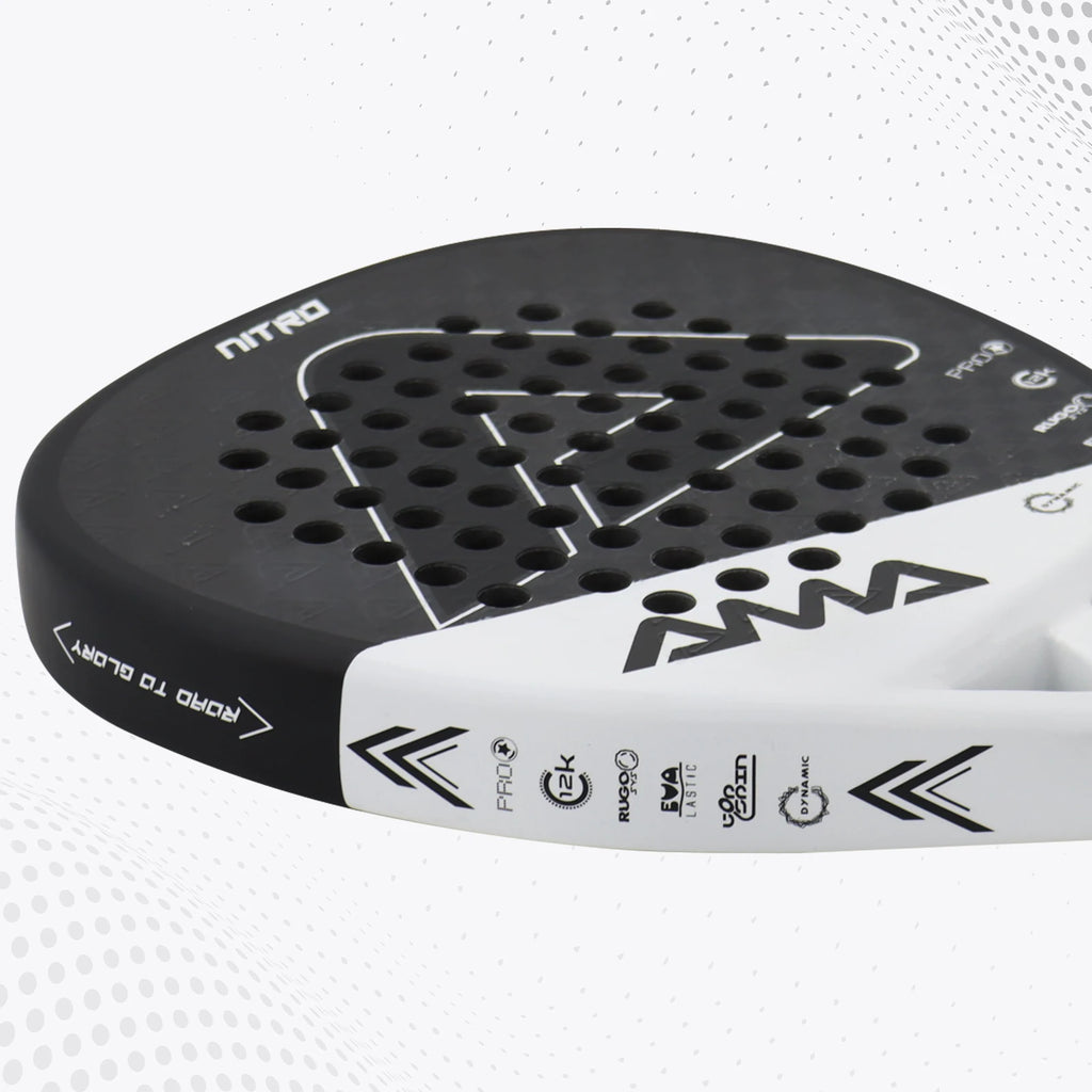 Raqueta de Padel de tenis AMASport, superficie de fibra de carbono de 12K con memoria EVA, espuma flexible, núcleo, punto de equilibrio, potencia y Control