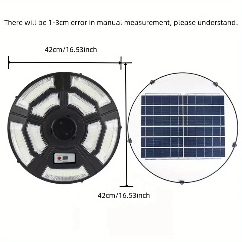 Luz solar para exteriores tipo ovni, lámpara de carga solar para patio con encendido/apagado automático del amanecer al anochecer y sensor de movimiento