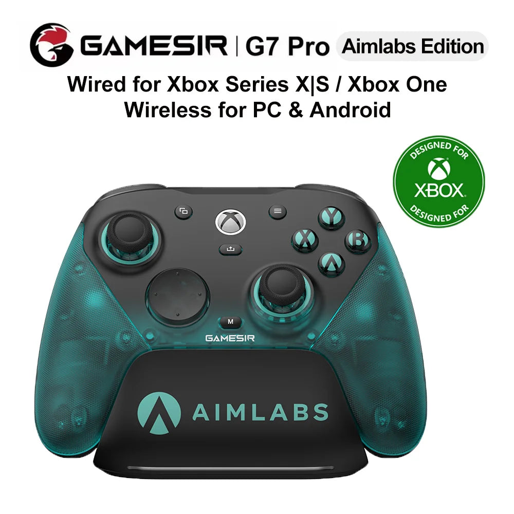 Mando para Xbox GameSir G7 Pro edición Aimlabs, negro con toques turquesa