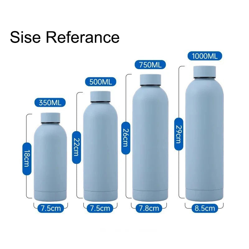 Termo con logotipo personalizado, termo grande de vacío, botella termo portátil de acero inoxidable, botella de agua para deportes al aire libre, taza de viaje de 500/750ml