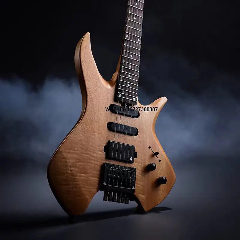 NHL-500 Guitarra eléctrica 6 sin cabeza Metal Rock portátil para principiantes/intermedios/nivel profesional avanzado