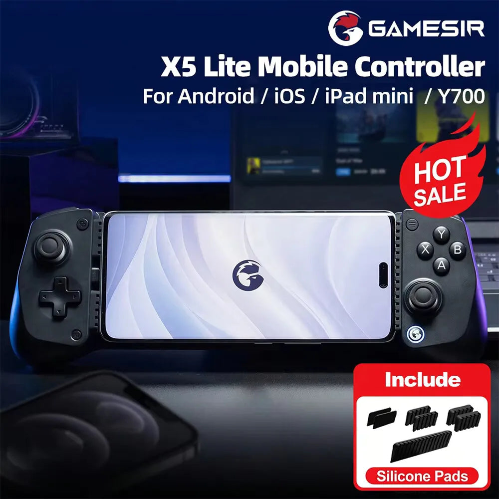 Control de Juego Móvil GameSir X5 Lite, Gamepads para iPhone 17, 16, 15 Series, iOS, iPad Mini, Y700, Tableta Android