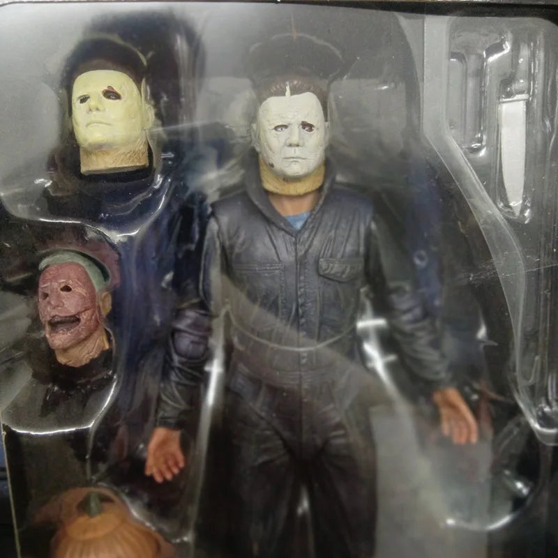 Figura de Michael Myers de NECA con LED, Figura de Acción Ultimate de Halloween, Figura de Freddy Jason Voorhees, Modelo de Sangre, Juguetes, Regalo de Halloween