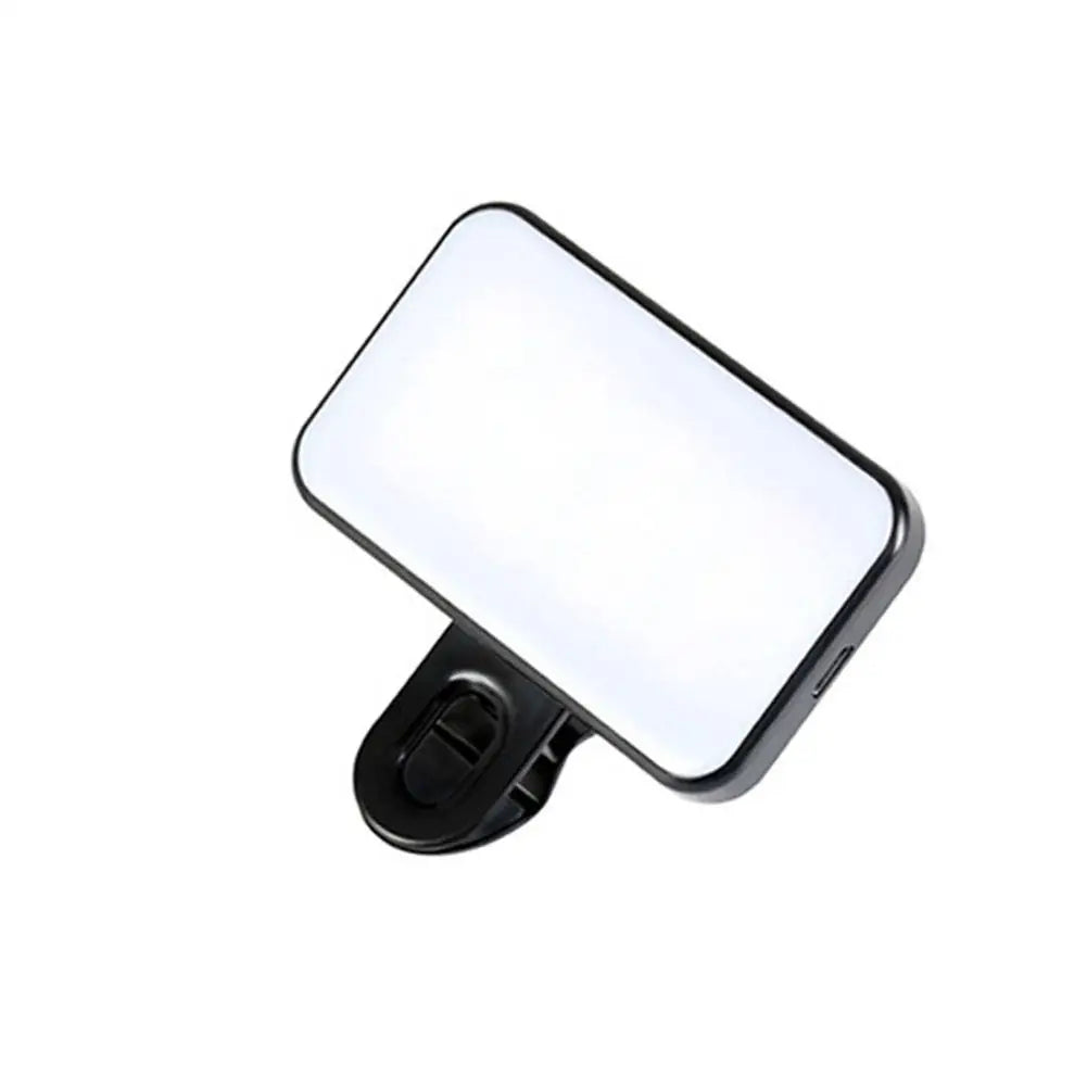 Mini luz de relleno para Selfie, 3 modos, luz de relleno ajustable para videoconferencia, brillo recargable, Clip para ordenador, teléfono móvil