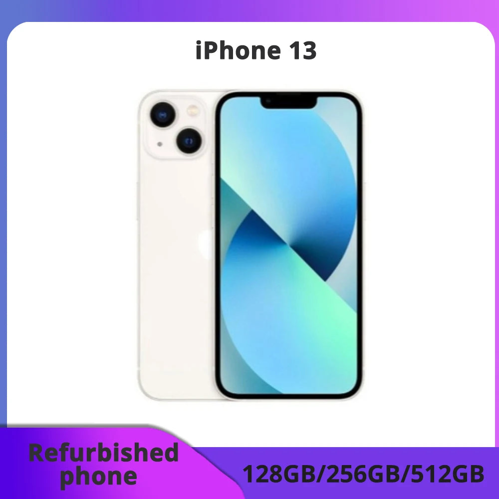 Teléfono reacondicionado Apple iPhone 13 6.1" GB ROM Super Retina OLED original, Face ID, iOS, teléfono móvil 5G, excelente estado