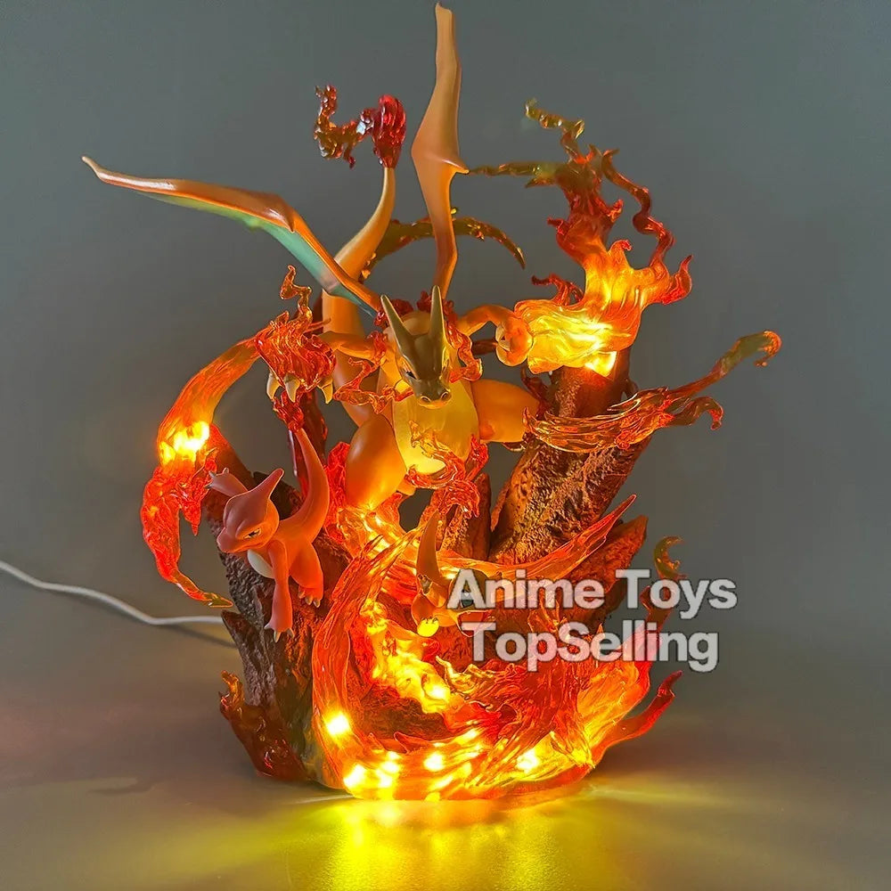 Figura de Anime Pokémon de 30 cm, Charizard ‌ Familia ‌   Figuras de Acción, Estatuas de PVC, Adornos de Escritorio, Colección de Modelos, Juguetes, Regalos