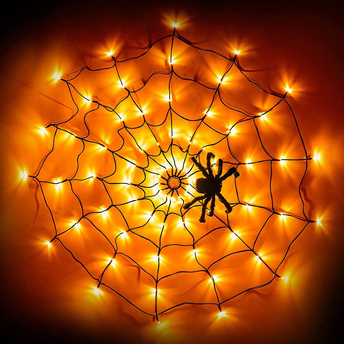 1 unidad de cadena de luces LED de fantasmas, decoración de Halloween para fiestas en el hogar, accesorio decorativo, luces de adorno para exteriores, funcionan con pilas