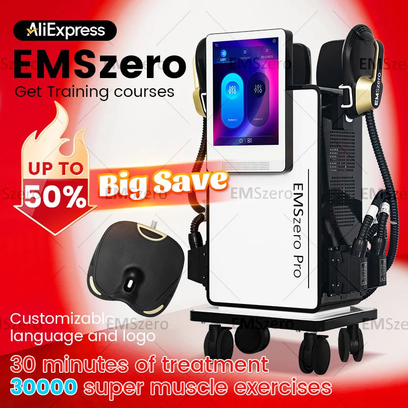 Máquina Profesional EMSZero Neo para Esculpir el Cuerpo, Radiofrecuencia, Hiemt, EMS, Desarrollo Muscular, Adelgazamiento, Tonificación de Glúteos, Estimulador Muscular, EMS Zero Pro