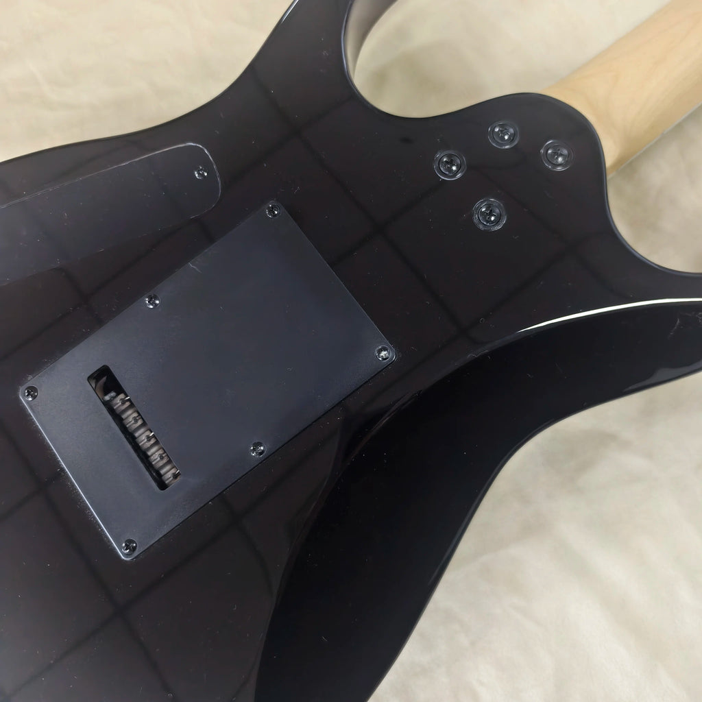 Guitarra Eléctrica Artística con Graffiti, Pintura Geométrica Colorida, Sistema de Doble Trémolo, Doble Humbucker, Guitarra de Metal Pesado, Disponible en Stock