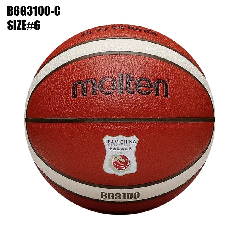 Balones de Baloncesto Originales Molten 2027, Tamaño 7/6/5, Material PU, para Juegos en Interiores y Exteriores, Entrenamiento, Hombres y Mujeres, Baloncesto