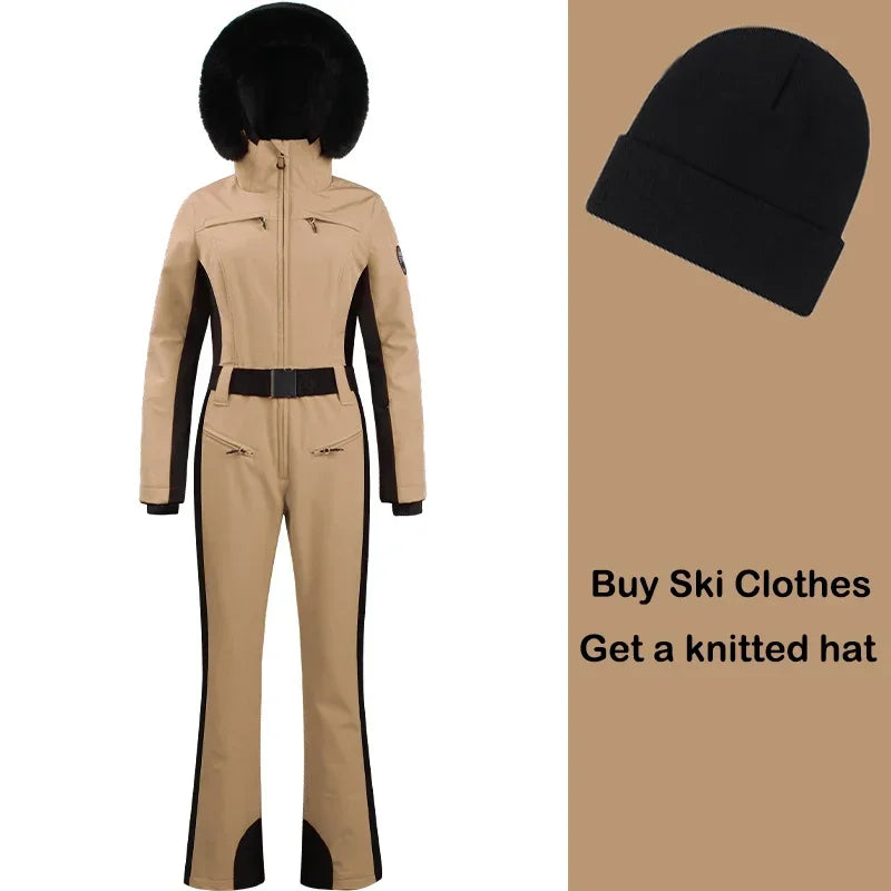 Trajes de esquí para mujer, ropa de Snowboard para deportes al aire libre, monos impermeables a prueba de viento, cálido, 1PS, invierno, 2025