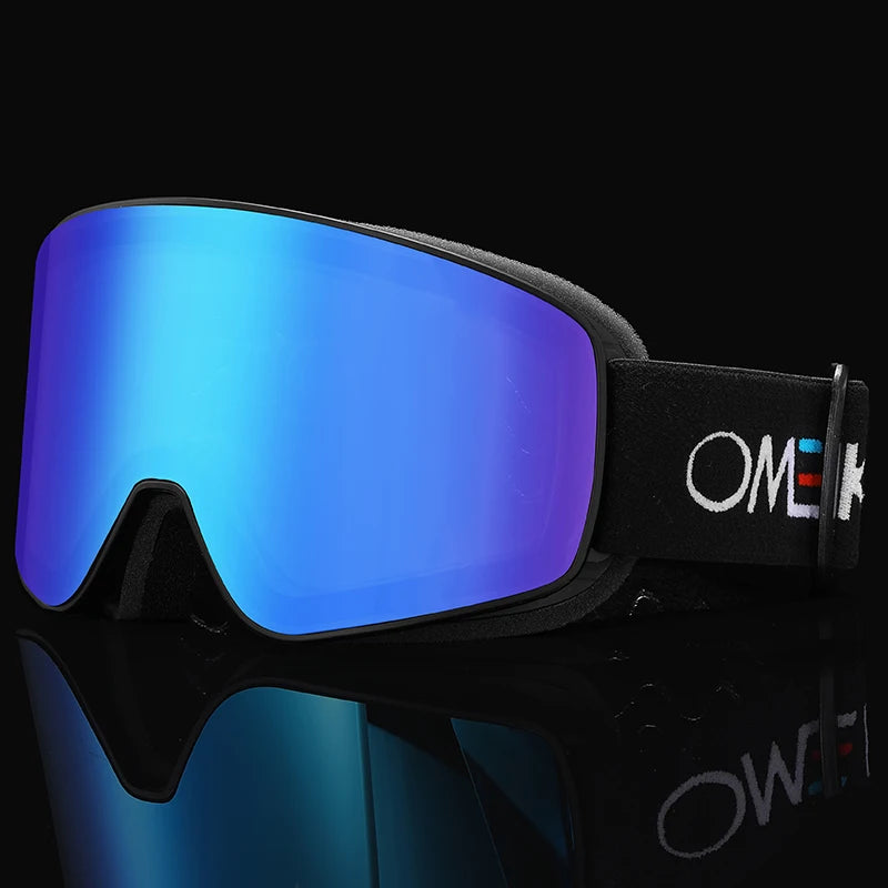 OMEKOL nuevas gafas de esquí antiniebla de doble capa, gafas para motos de nieve, gafas para deportes al aire libre, gafas para Snowboard y nieve