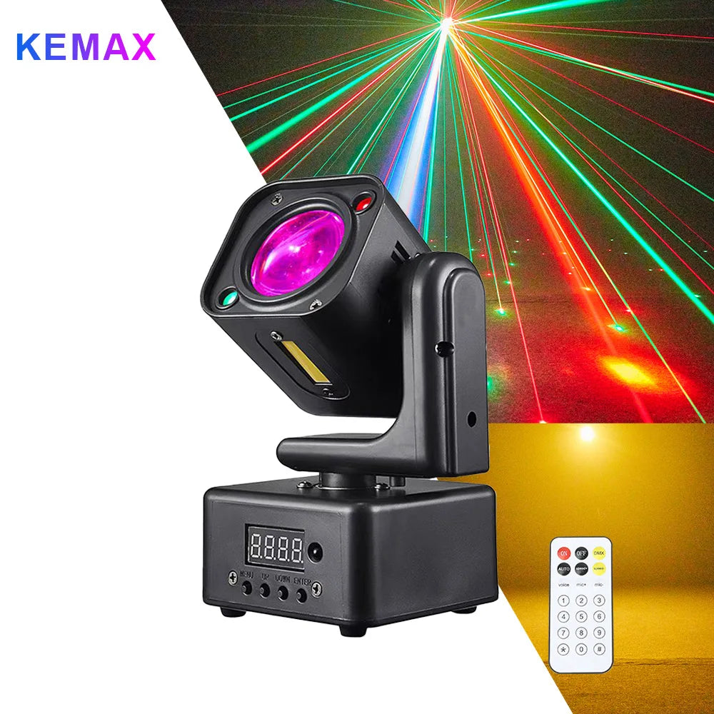 Mini foco Beam de 36W RGBW, equipo de DJ para fiestas disco, efecto estroboscópico con control remoto para eventos en clubes nocturnos, espectáculos y KTV