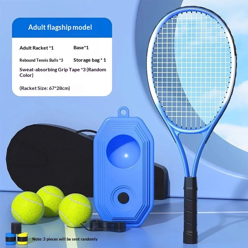 Raqueta de Tenis con Pelota de Rebote para Entrenamiento Individual, Portátil, con Cuerda de Alta Elasticidad, para Adultos, Ayuda para el Entrenamiento, Raqueta de Tenis de Playa