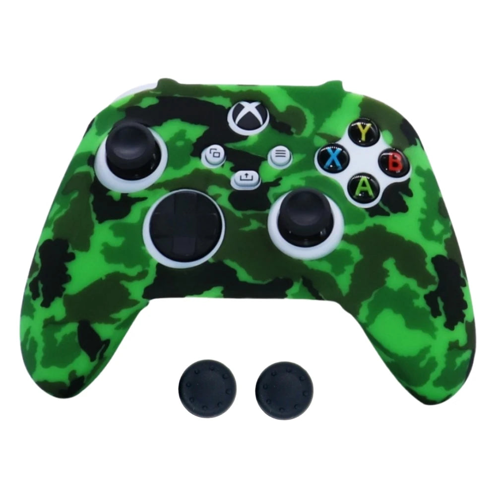 Funda Protectora de Silicona Suave Antideslizante y Antigolpes con Impresión por Transferencia de Agua para Controles de Xbox Series X/S