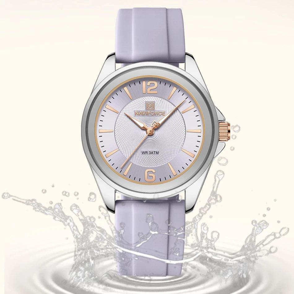 Nuevo estilo NAVIFORCE Relojes para mujer Reloj de pulsera deportivo con correa de silicona Reloj de cuarzo para mujer Reloj de regalo Reloj Mujer Relojes Femeninos