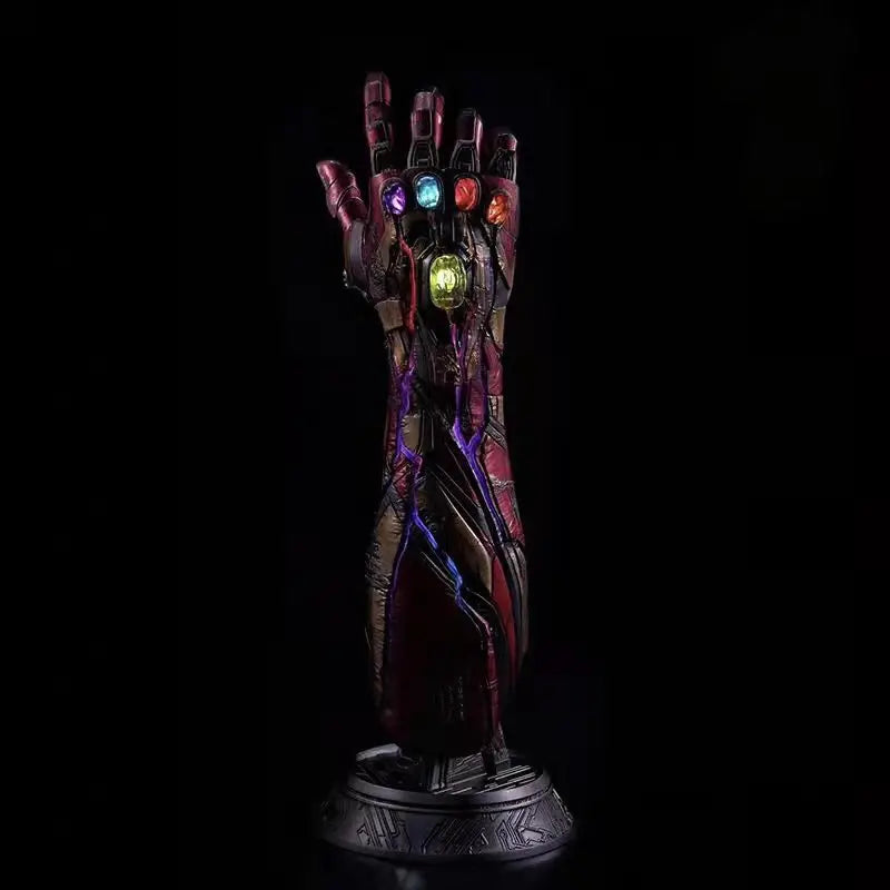 Réplica a escala 1/1 del Guantelete del Infinito de Thanos de Avengers: Endgame, estatua de resina con luces LED, artículo de colección como accesorio de película