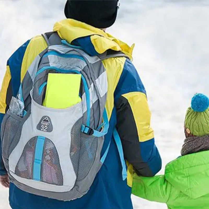 Trineo de nieve para deportes de invierno al aire libre, tablas de esquí plegables portátiles con mango para niños, accesorio de esquí en nieve