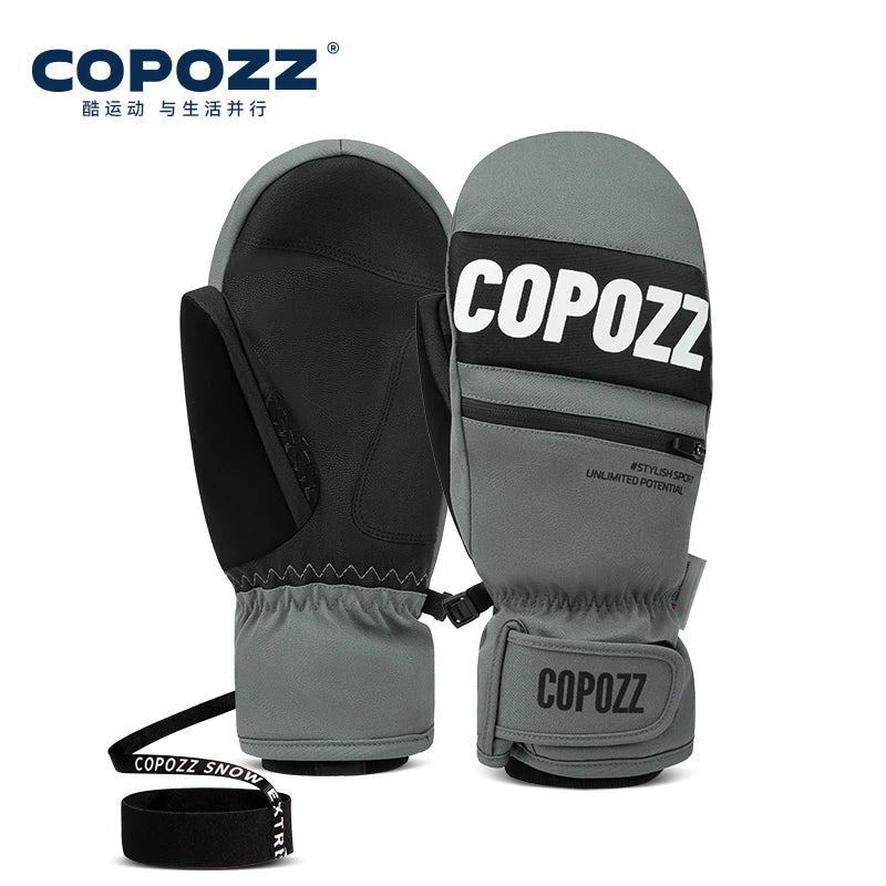 COPOZZ 3M Thinsulate grueso adulto adolescente profesional Snowboard guantes de esquí a prueba de viento invierno cálido guantes térmicos para nieve moto de nieve
