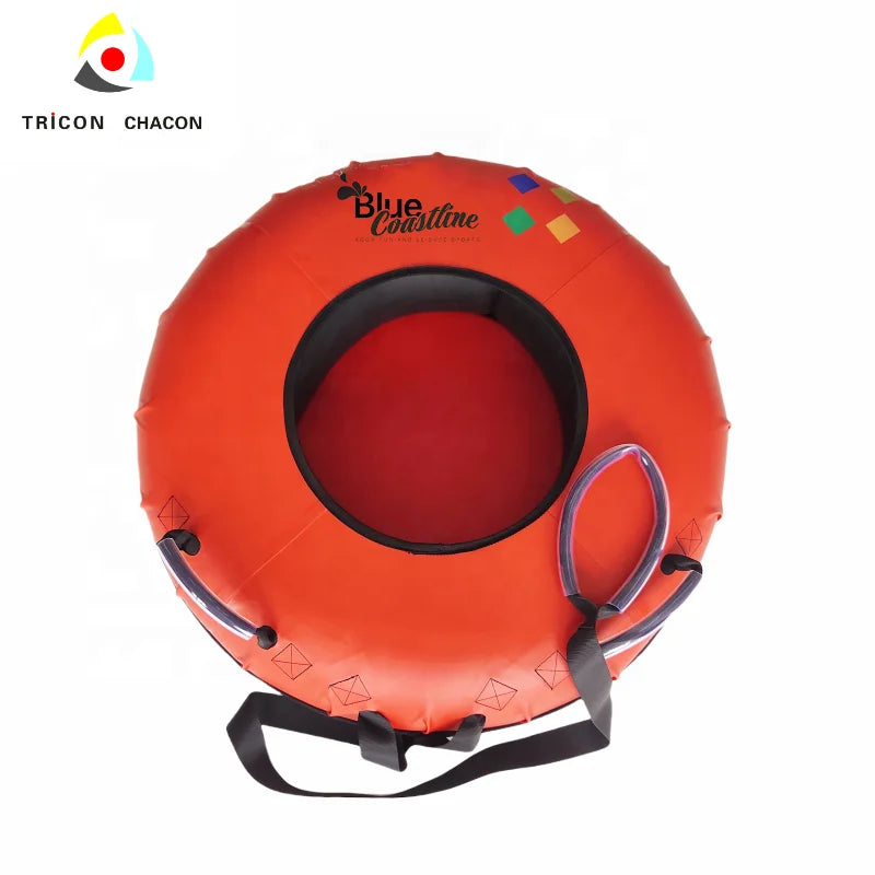 Tubo de Nieve Inflable para Deportes de Invierno para Adultos, con Base Rígida, Cubierta de Tela de PVC Resistente al Frío, Trineo