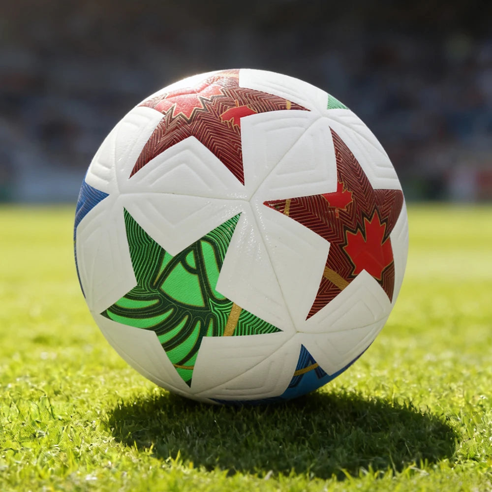 Nuevo balón de fútbol tamaño oficial 5 Material de PU hierba de alta calidad juego de partido de equipo al aire libre entrenamiento de fútbol fútbol sin costuras topu
