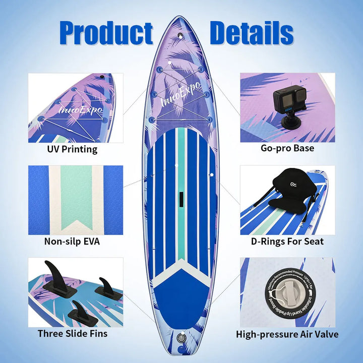 Tabla de Paddle Surf Inflable InnoExpo, Tabla de Surf, Tabla de SUP, Antideslizante, Deportes Acuáticos, Tabla de Paddle Surf ISUP
