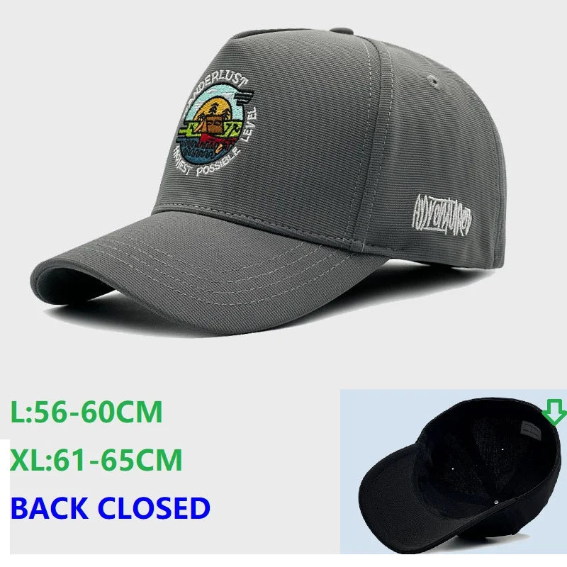 Gorra de béisbol de talla grande, moderna, con parte trasera elástica y cerrada, 60-65 cm, para hombre y mujer, estilo hip-hop, para cabezas grandes, gorra de skateboard, gorra de papá, gorra de camionero, estilo Kpop