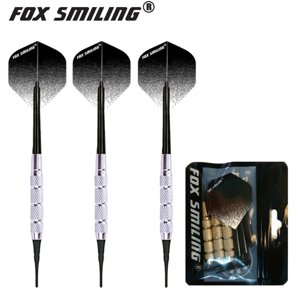 12 dardos electrónicos blandos Fox Smiling de 18 g con puntas de nailon