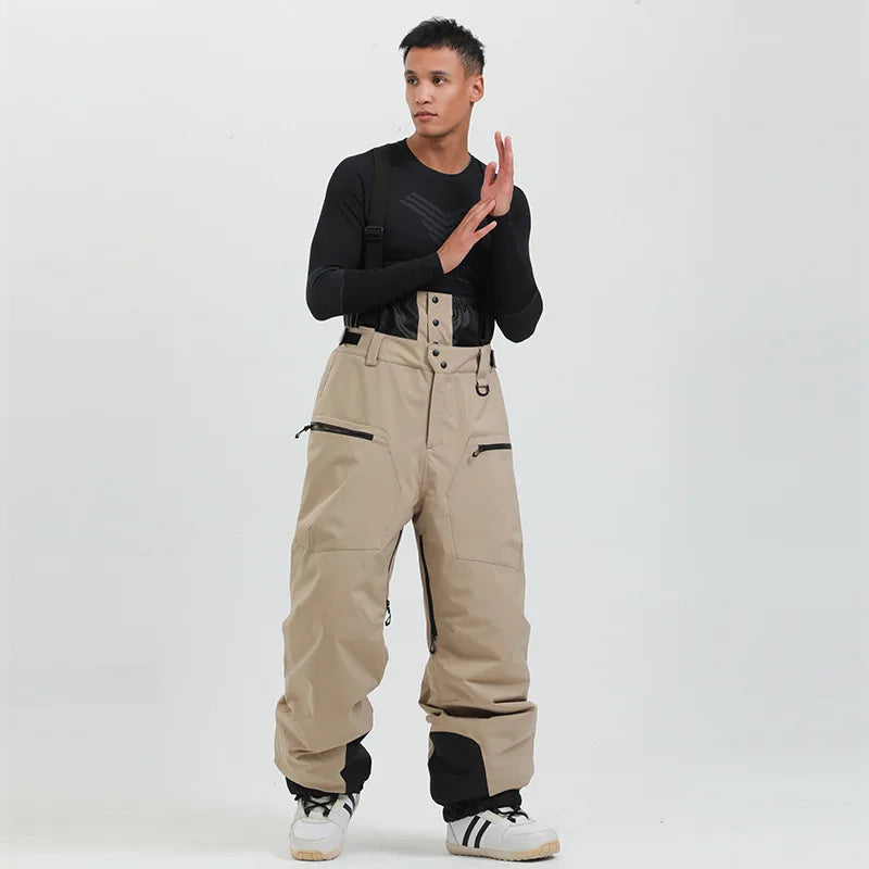 Pantalones de Esquí Gsou para Mujer, Impermeables, para Deportes de Montaña, Invierno, para Hombre y Mujer, Overoles de Snowboard con Tirantes, Pantalones de Nieve Cálidos para -40 Grados