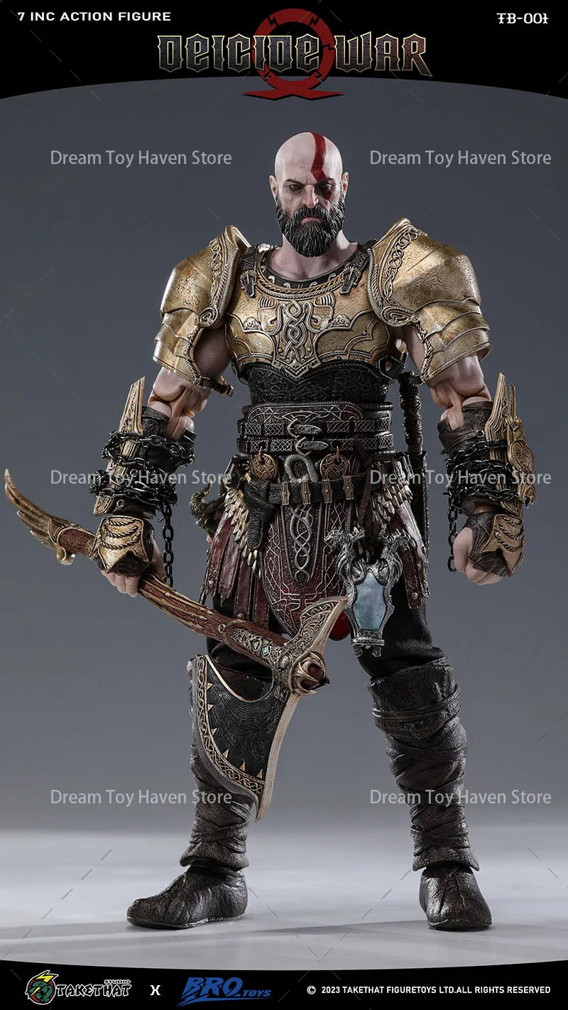 Edición Estándar TAKETHAT brotoys TB001 Figura de acción a escala 1/12 de Kratos, soldado masculino de God of War, de 7 pulgadas, muñeco coleccionable