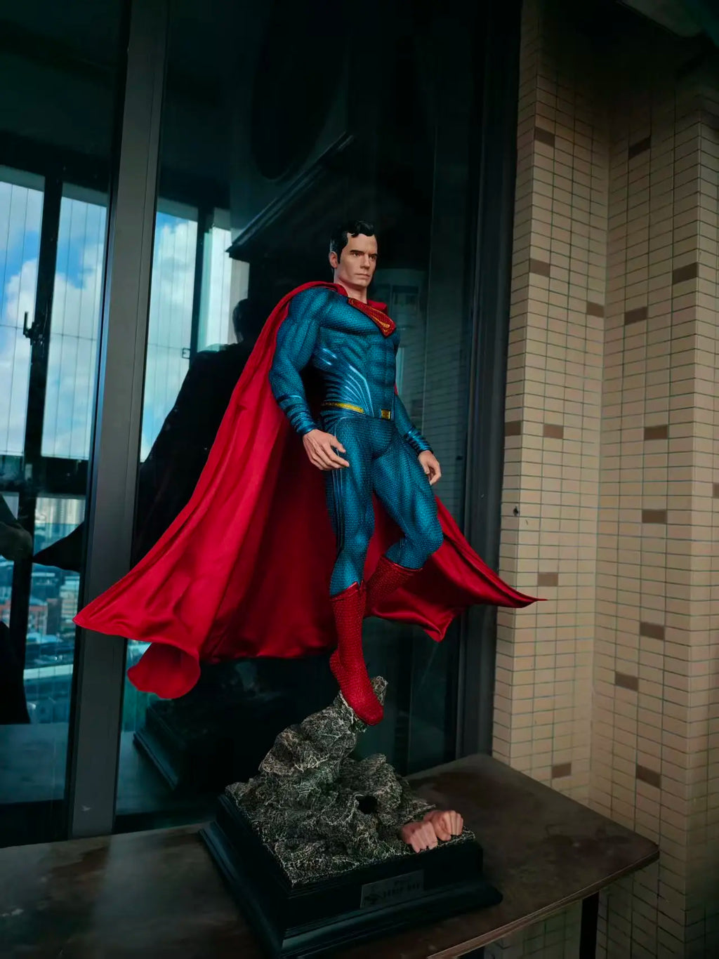 1/3 Superman Anime Figure black Superman Double headed replaceable Peripheral Resin Statue Desktop Decorate Ornaments Gifts Toys
