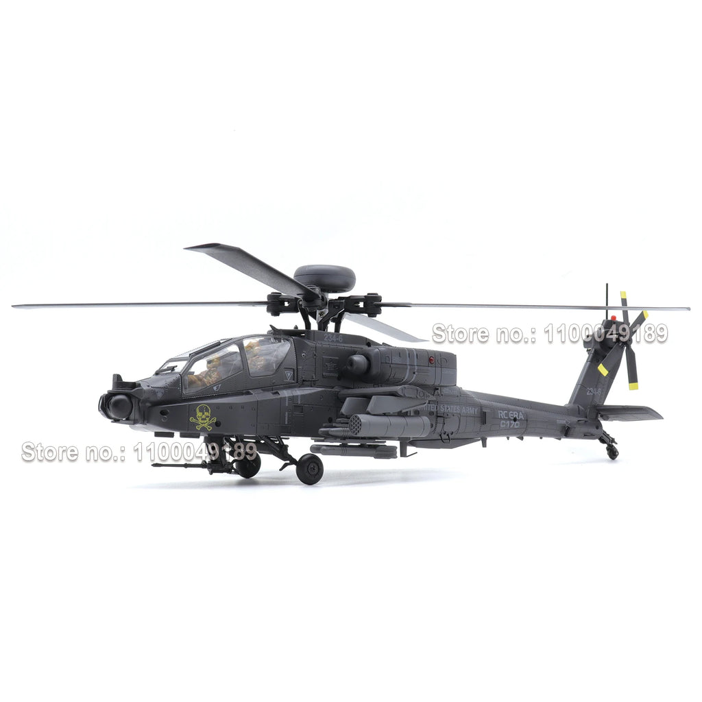 Helicóptero RC ERA C170 AH-64 Apache de 6 Canales, sin Escobillas, con Estabilización Automática, con 2 Figuras de Piloto de Camuflaje, Avión de Juguete para Adultos