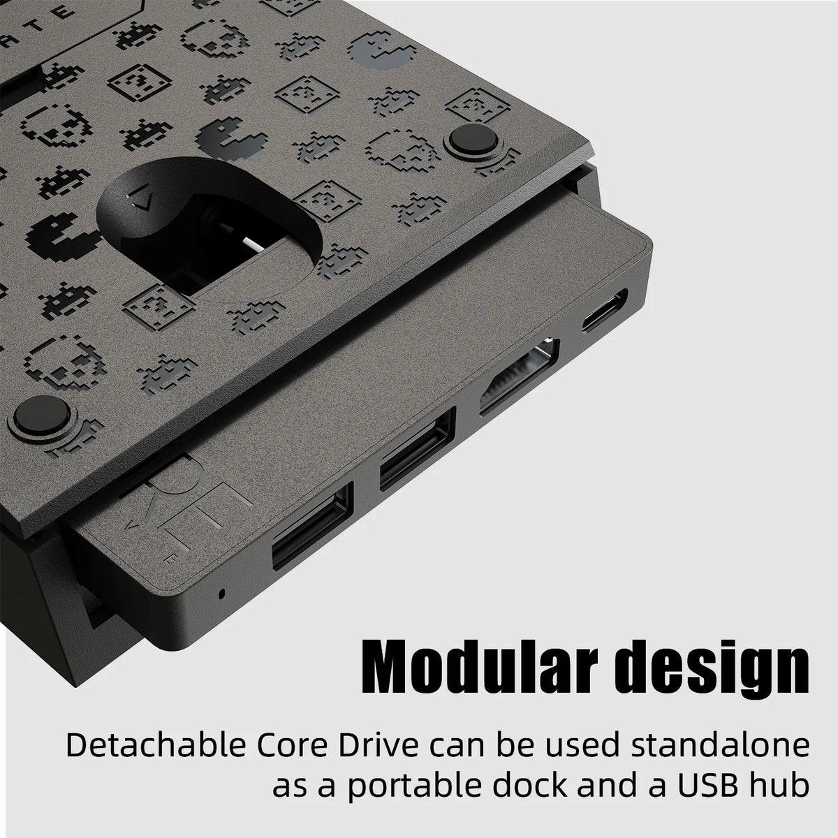 Savage Raven by Skull & Co. Jumpgate Dock USB C Hub Estación de acoplamiento con soporte portátil para Nintendo Switch 2 y OLED