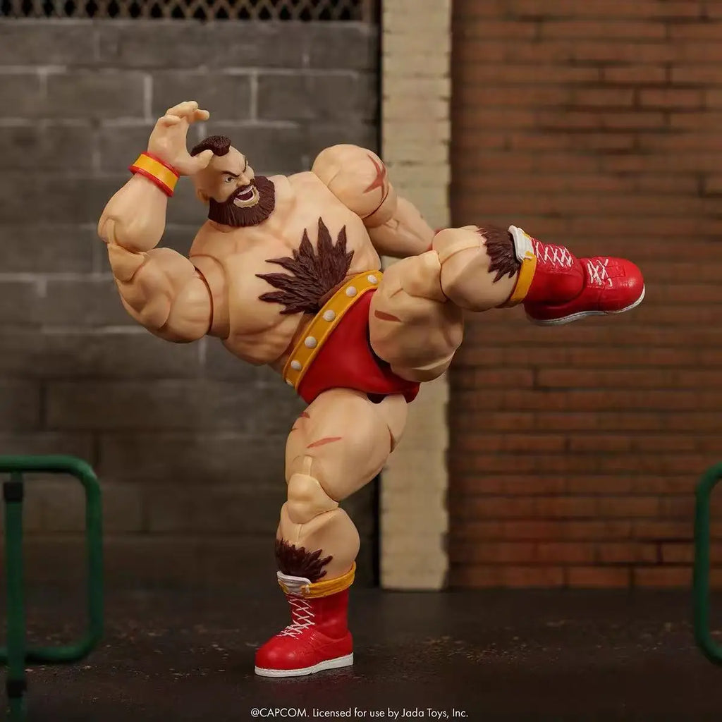 Jada Toys Street Fighter II Zangief 1:12 Scale Action Figure – 90s Classic Fighting Game Red Cyclone Collectible Model Toys Gift