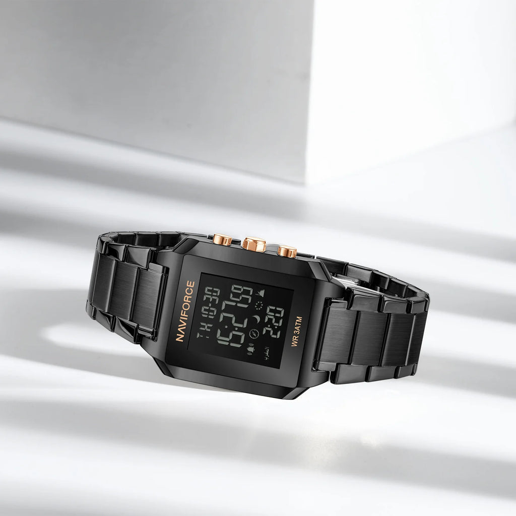 Reloj deportivo digital LED de moda NAVIFORCE 9270, reloj electrónico, resistente al agua 3Bar, reloj de pulsera para hombre Relogio Masculino