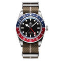 Reloj GMT de lujo para hombre ADDIESDIVE AD2044, cristal de burbuja, cuarzo suizo Ronda, reloj de negocios para hombre, resistente al agua 200 m, luminiscencia BGW9