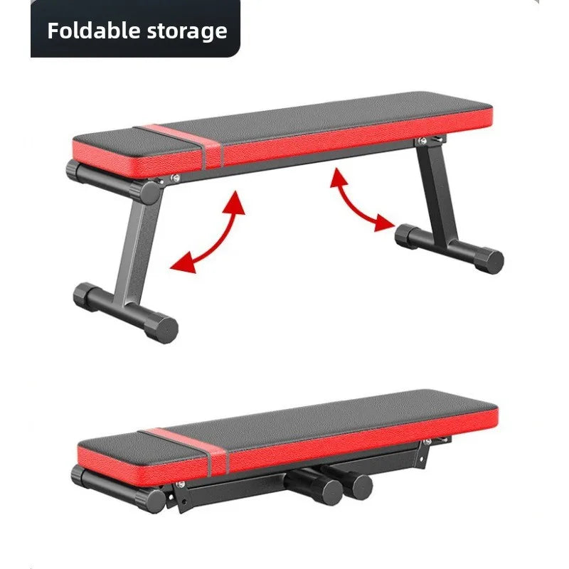 Banco plano plegable multifuncional para entrenamiento con mancuernas, equipo de entrenamiento físico ajustable, máquina de ejercicio para gimnasio en casa