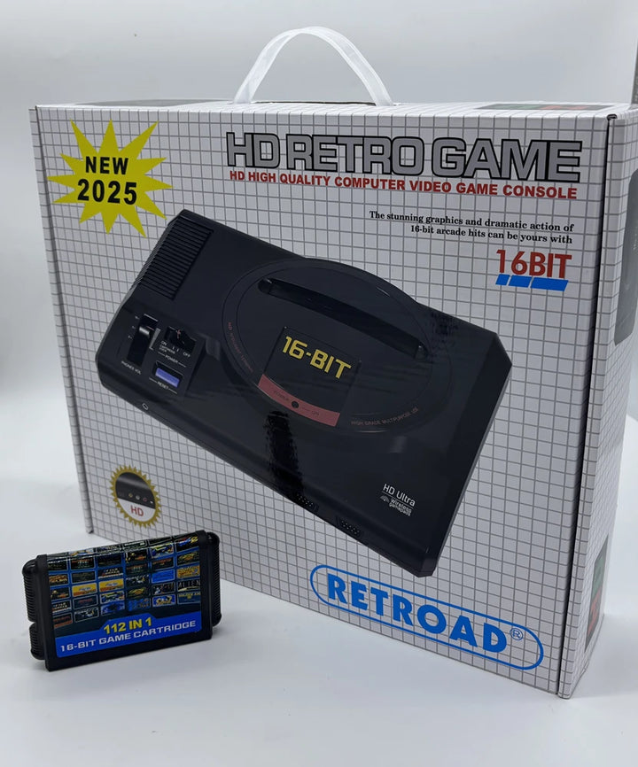 Consola de videojuegos retro MD1 HD, diseño para cartucho de juego SEGA Genesis/Mega Drive, forma clásica